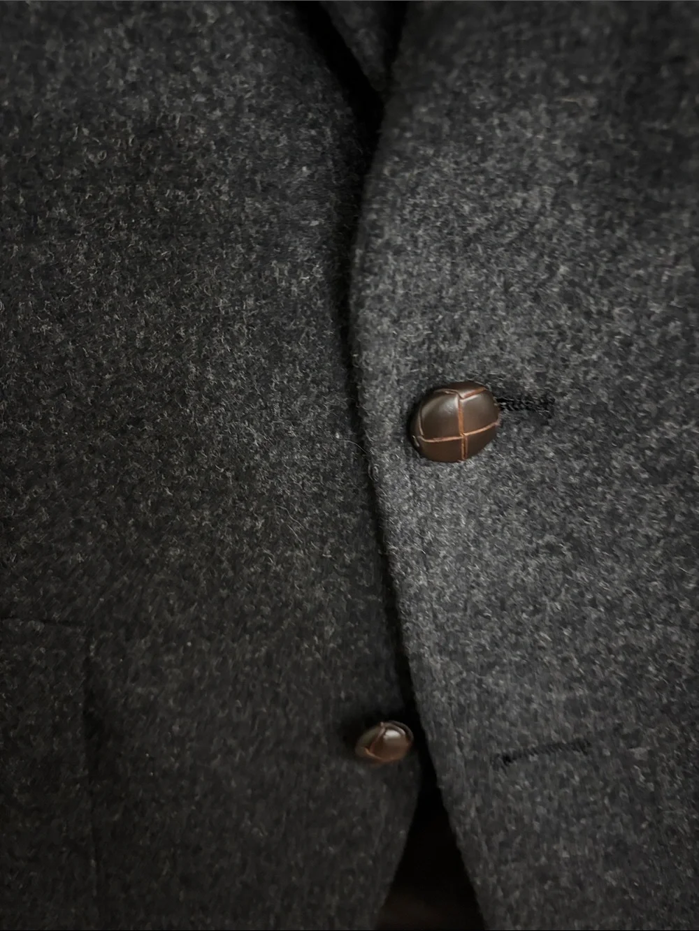 Men's Charcoal Gray Camel Hair Blazer - Classic Two-Button Sport Coat